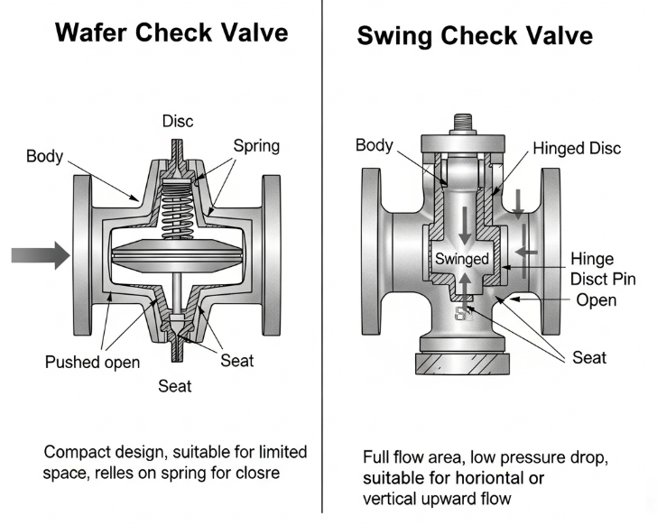 Wafer Check Valve VS Swing Check Valve